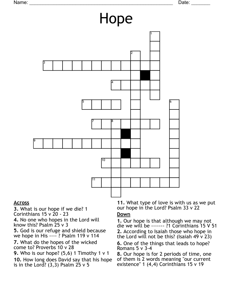 Hope Crossword