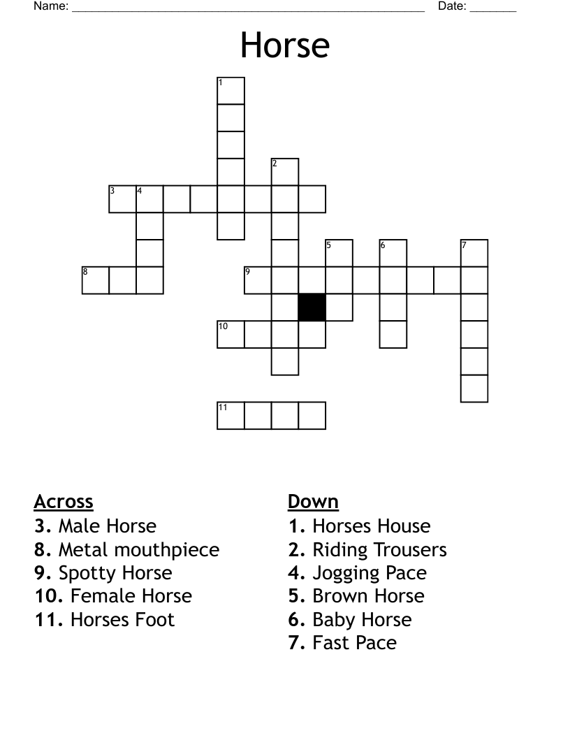 Horse Crossword