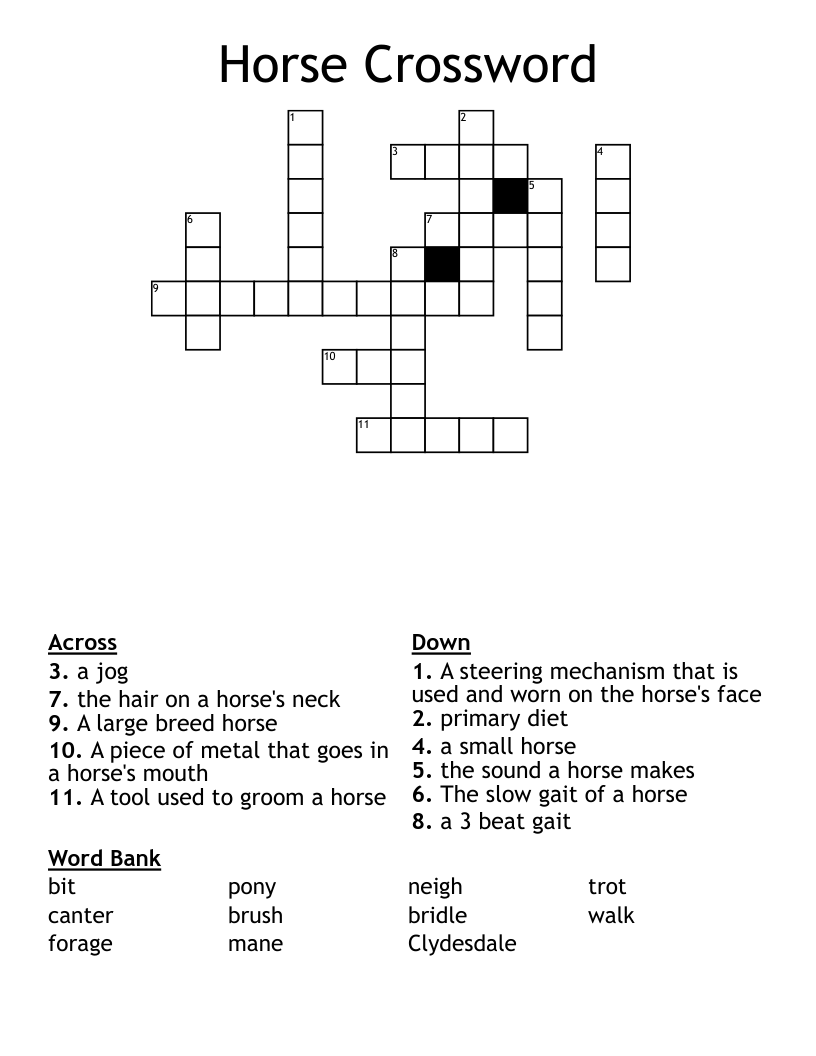 Horse Crossword