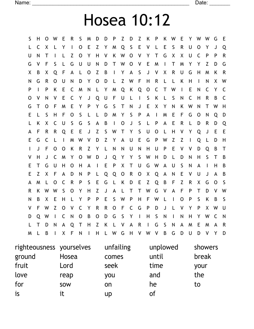 Hosea 10:12 Word Search