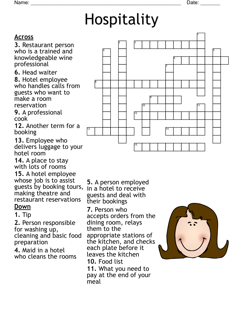 Hospitality  Crossword