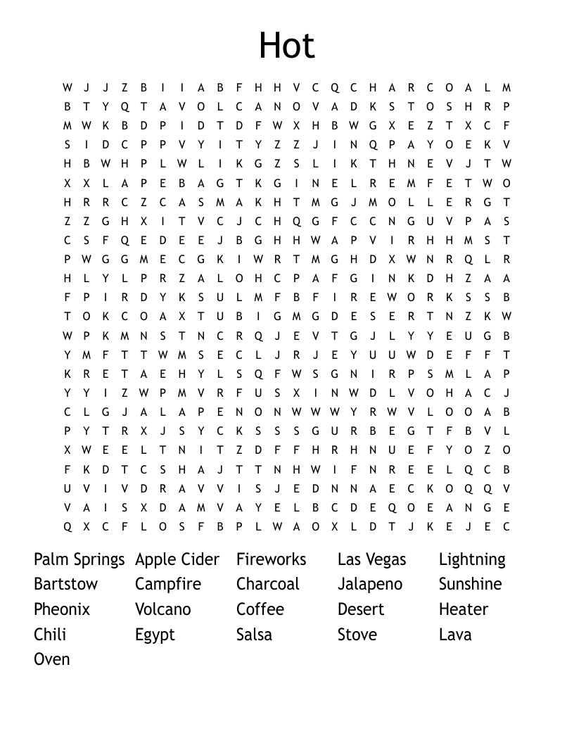 Hot Word Search