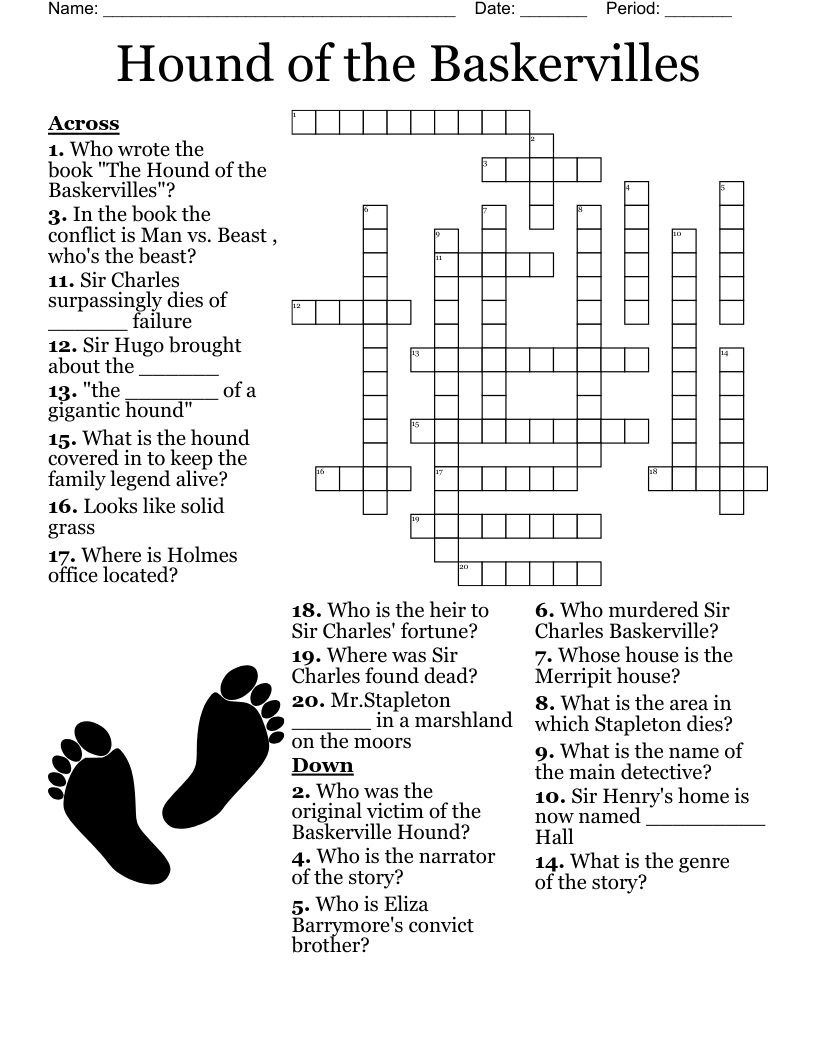 Hound of the Baskervilles Crossword