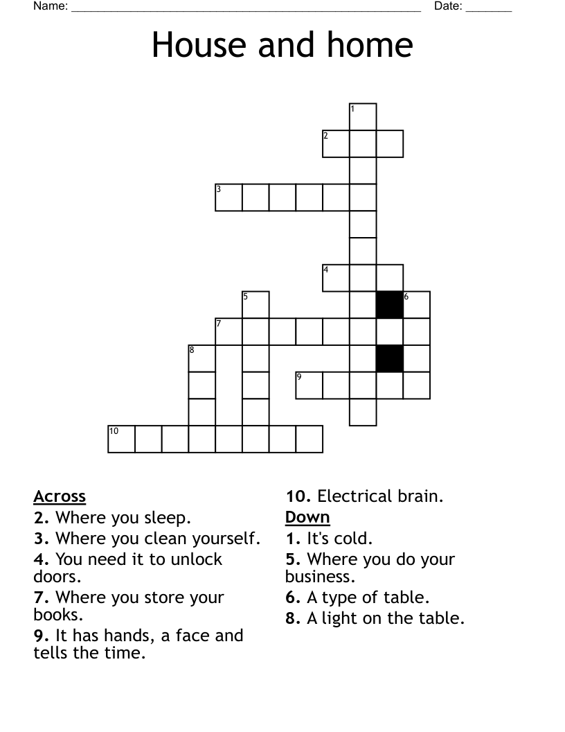 House and home Crossword