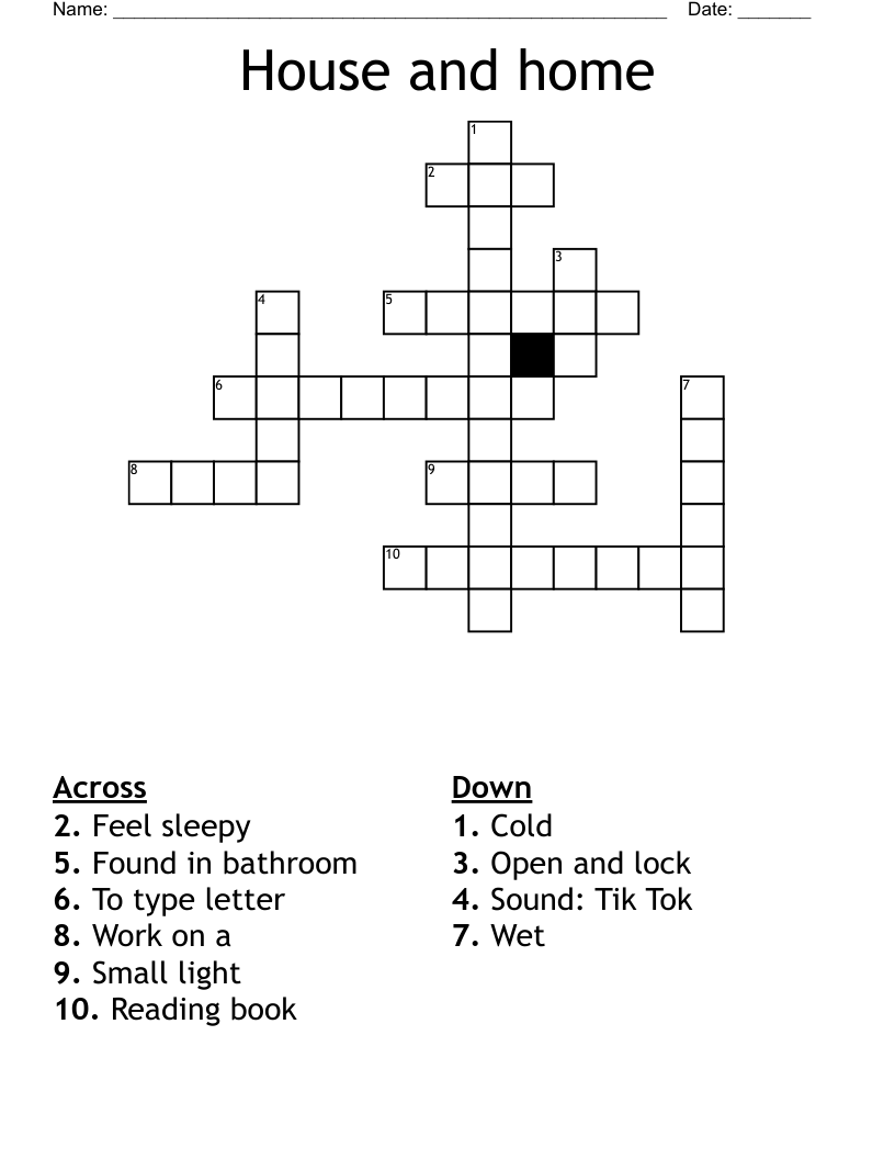 House and home  Crossword