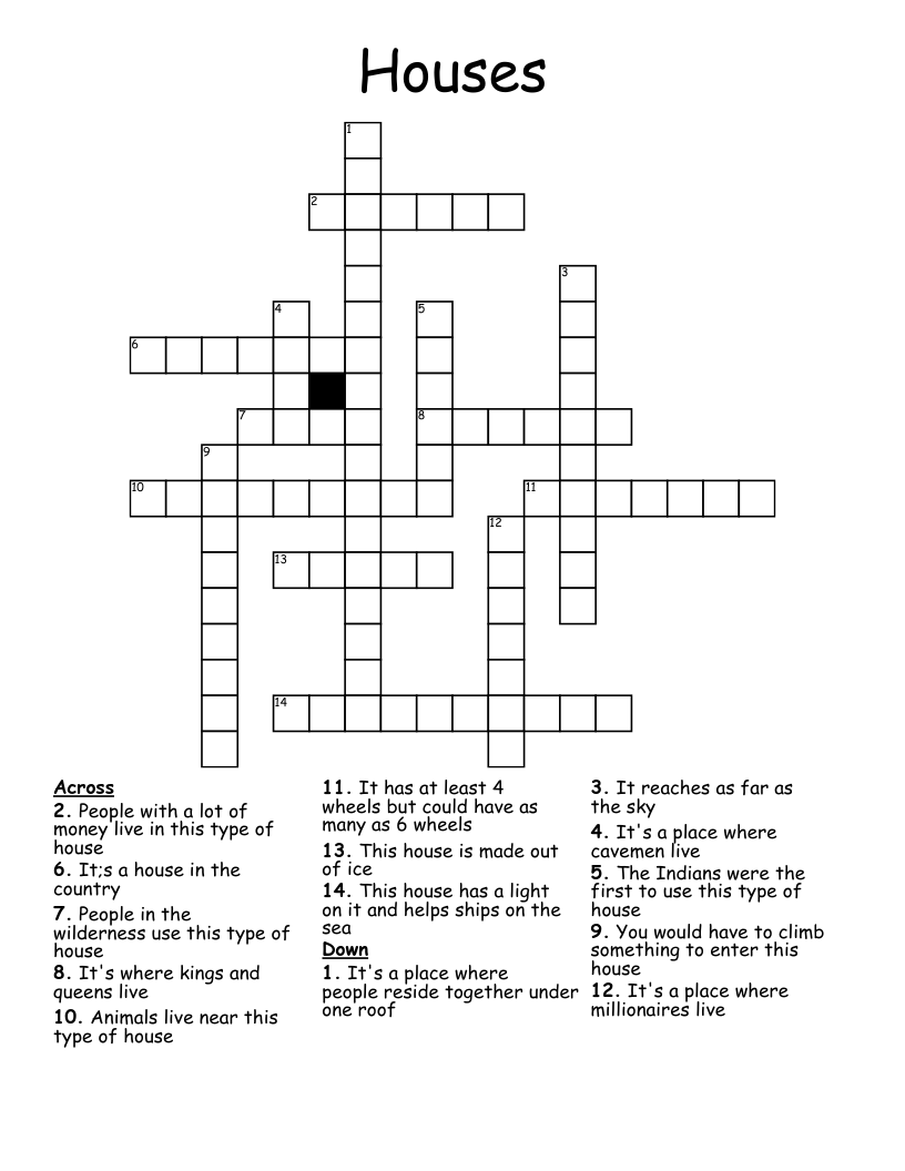 Houses Crossword