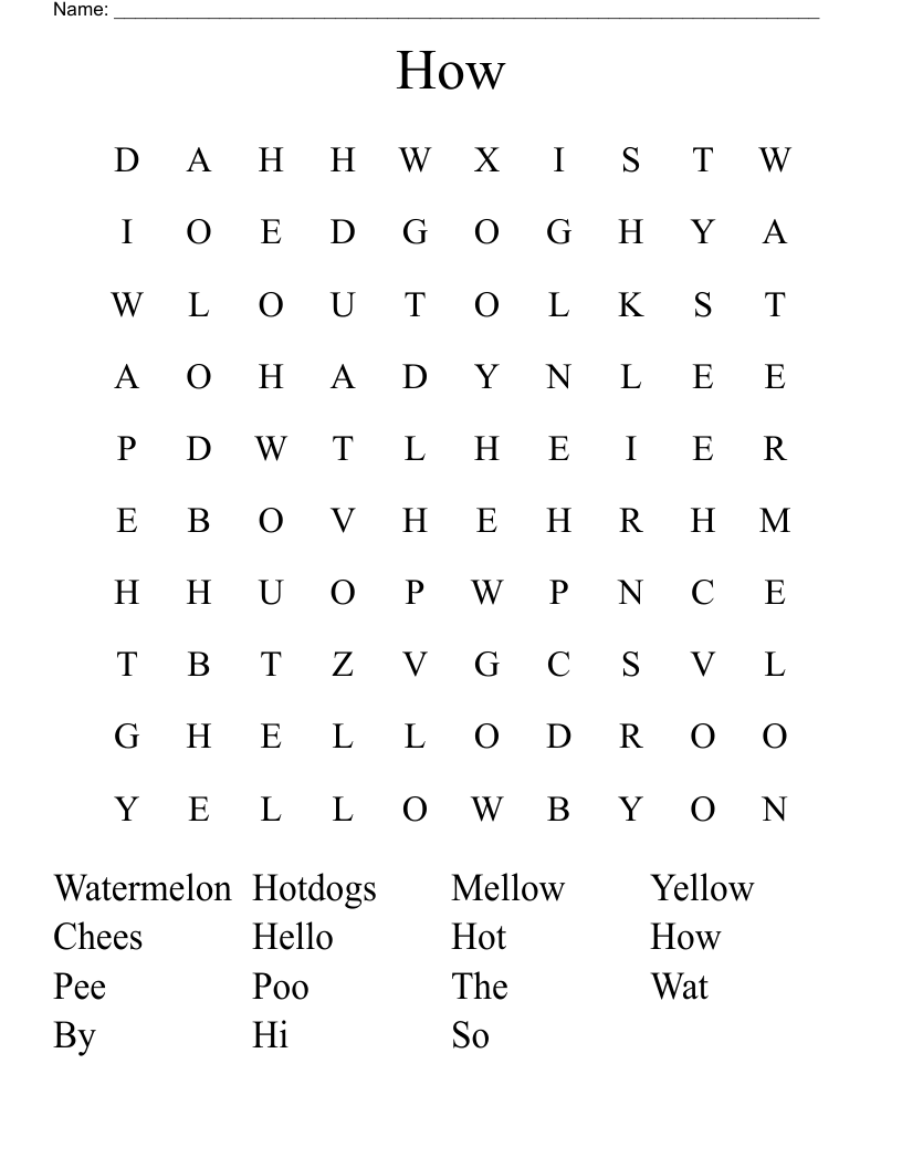 How Word Search