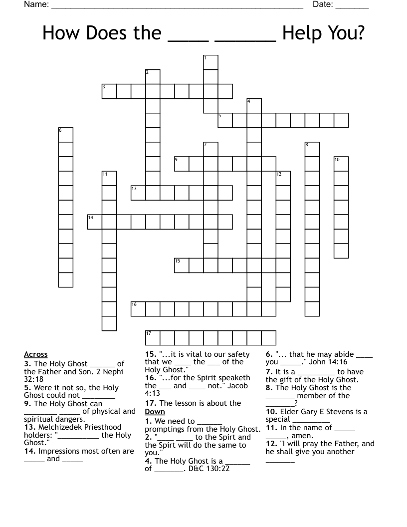 How Does the ____ ______ Help You? Crossword