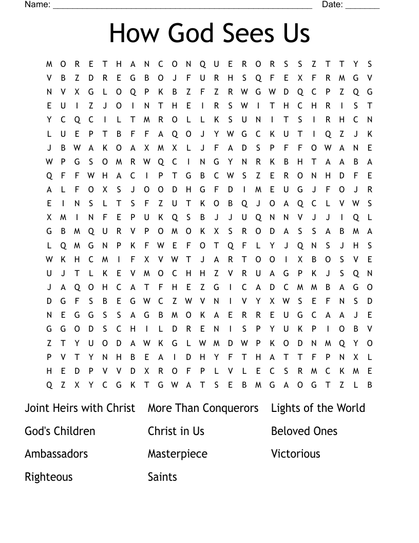 How God Sees Us Word Search