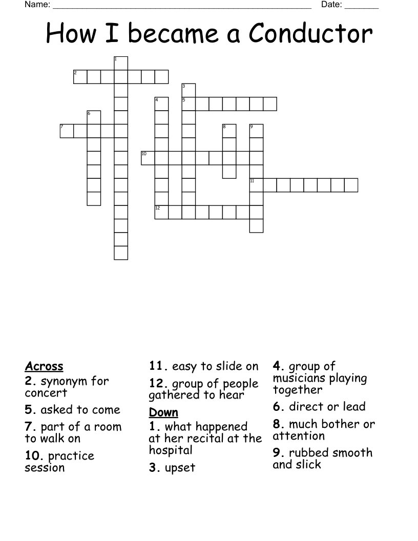 How I became a Conductor Crossword