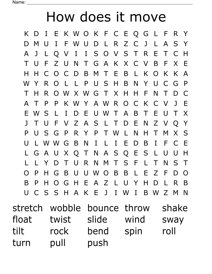 How does it move Word Search