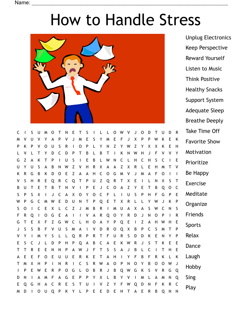 How to Handle Stress Word Search