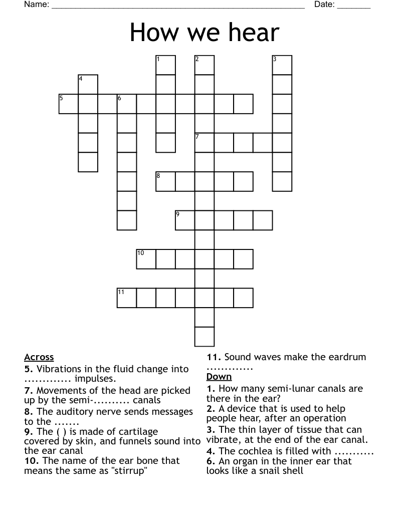 How we hear Crossword