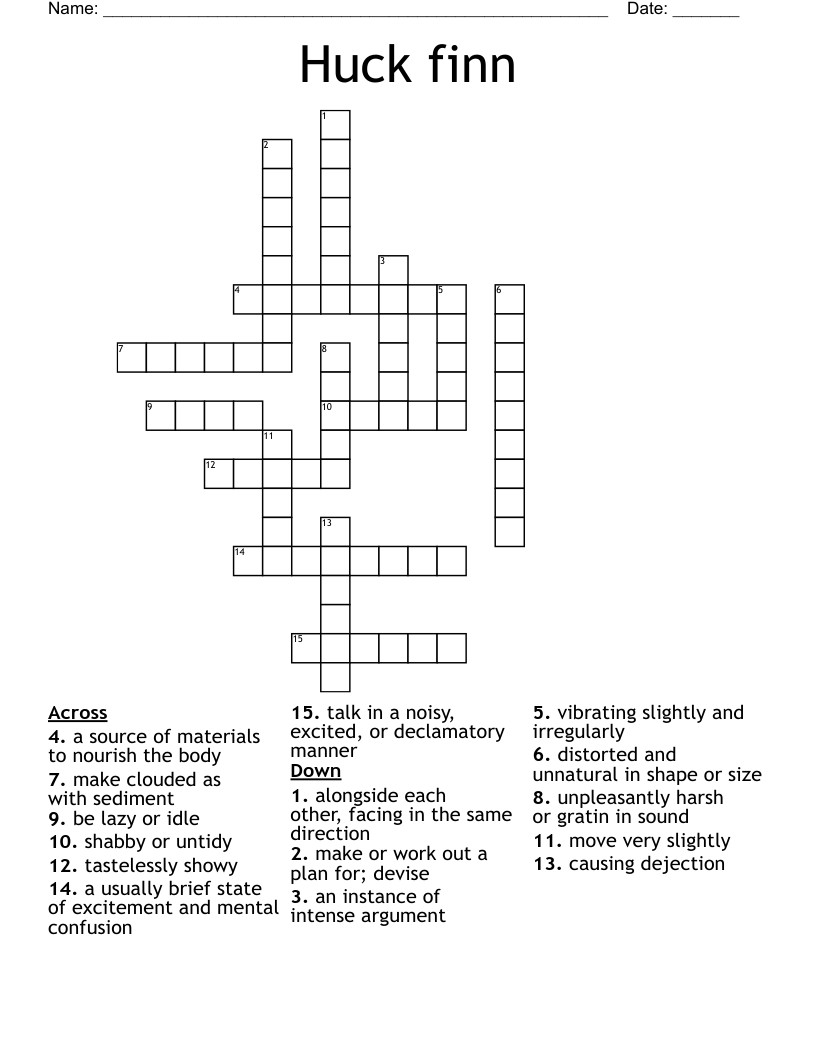 Huck finn  Crossword