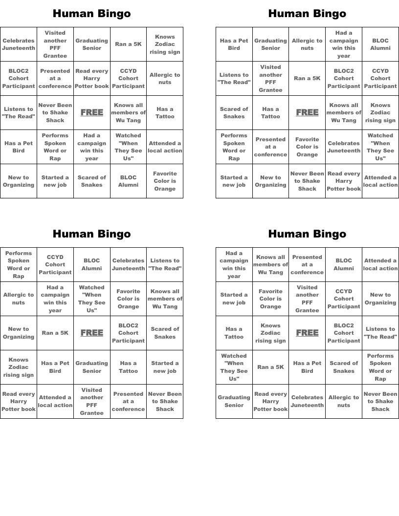 Human Bingo