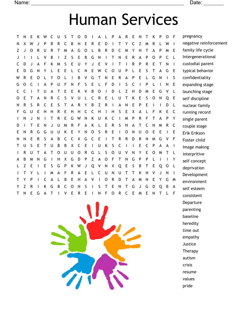 Human Services  Word Search