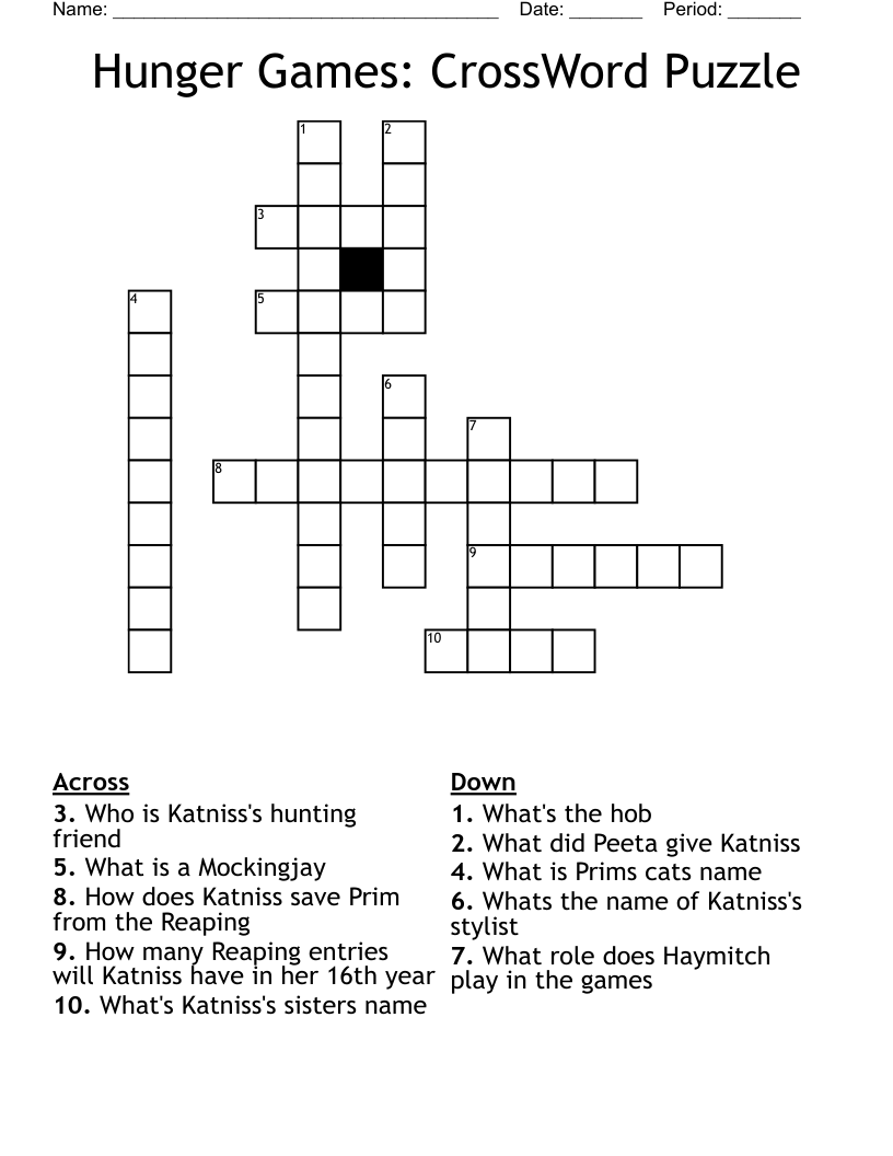 Hunger Games: CrossWord Puzzle