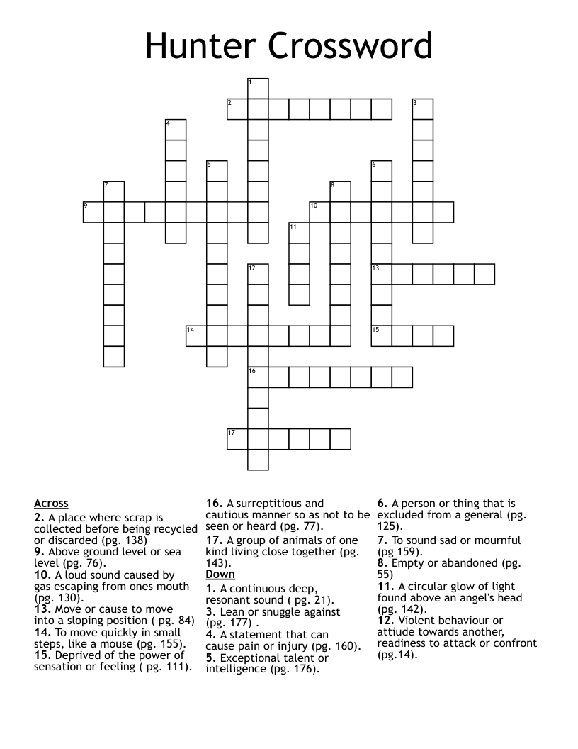 Hunter Crossword 