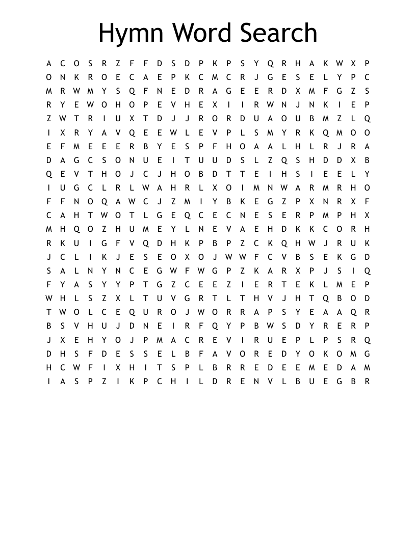 Hymn Word Search