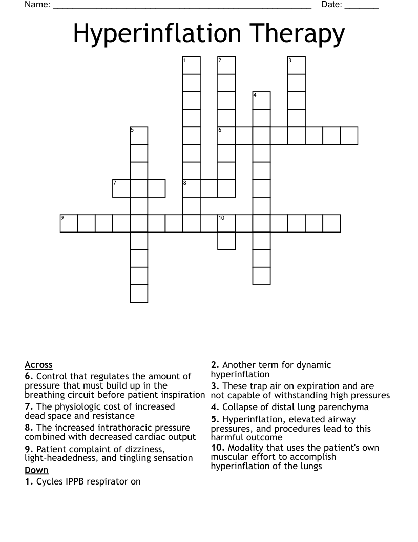 Hyperinflation Therapy Crossword