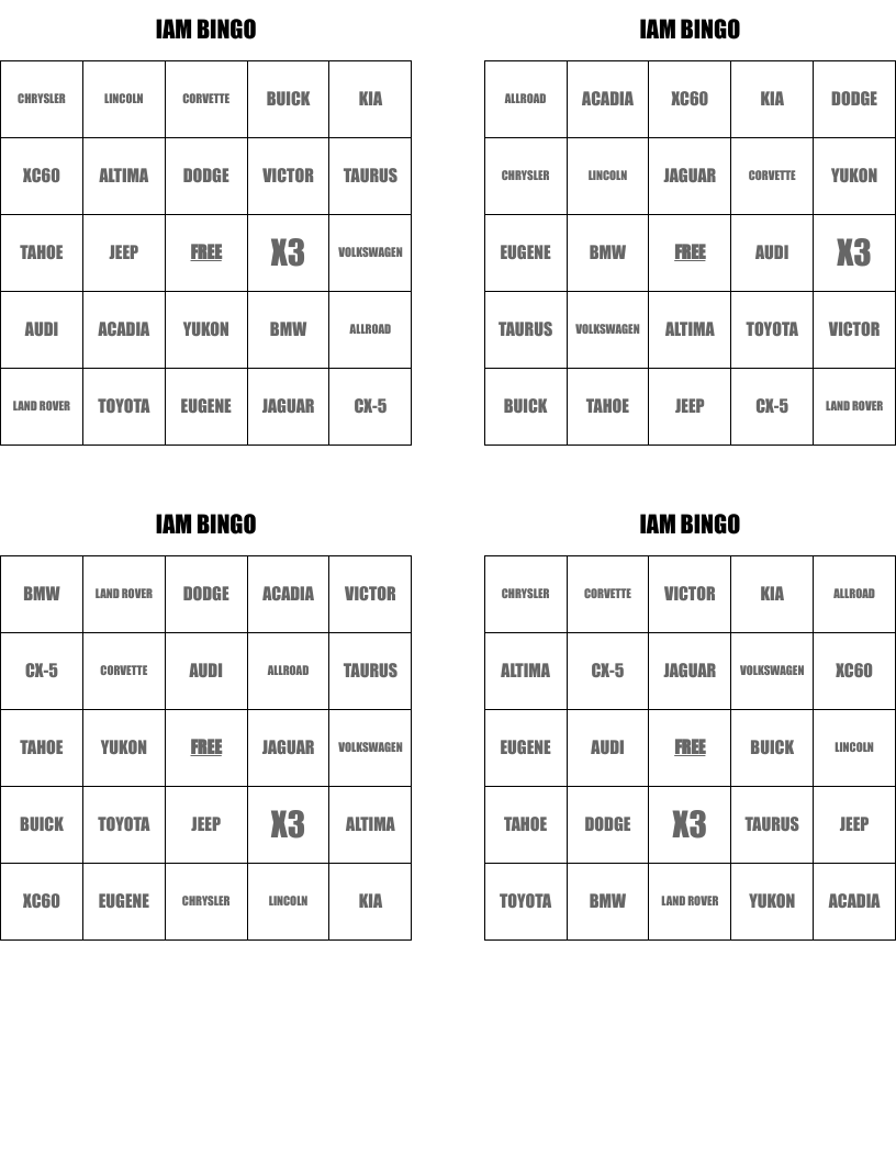 IAM BINGO