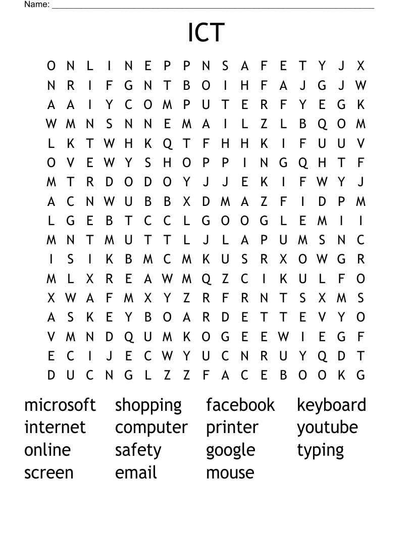 ICT Word Search