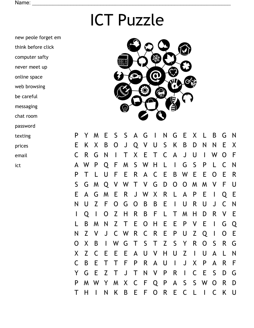 ICT Puzzle Word Search