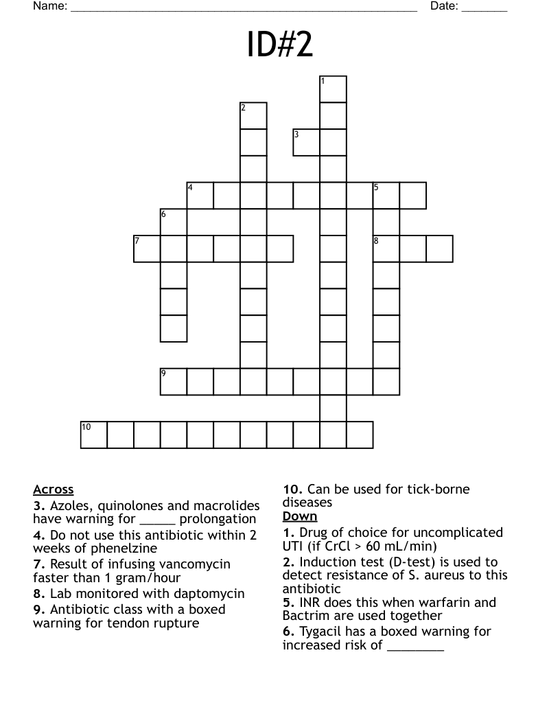 ID#2 Crossword