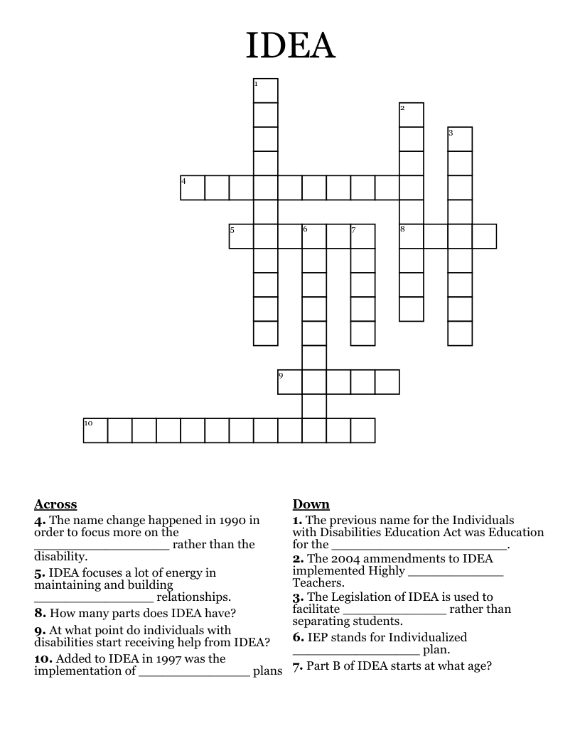 IDEA Crossword