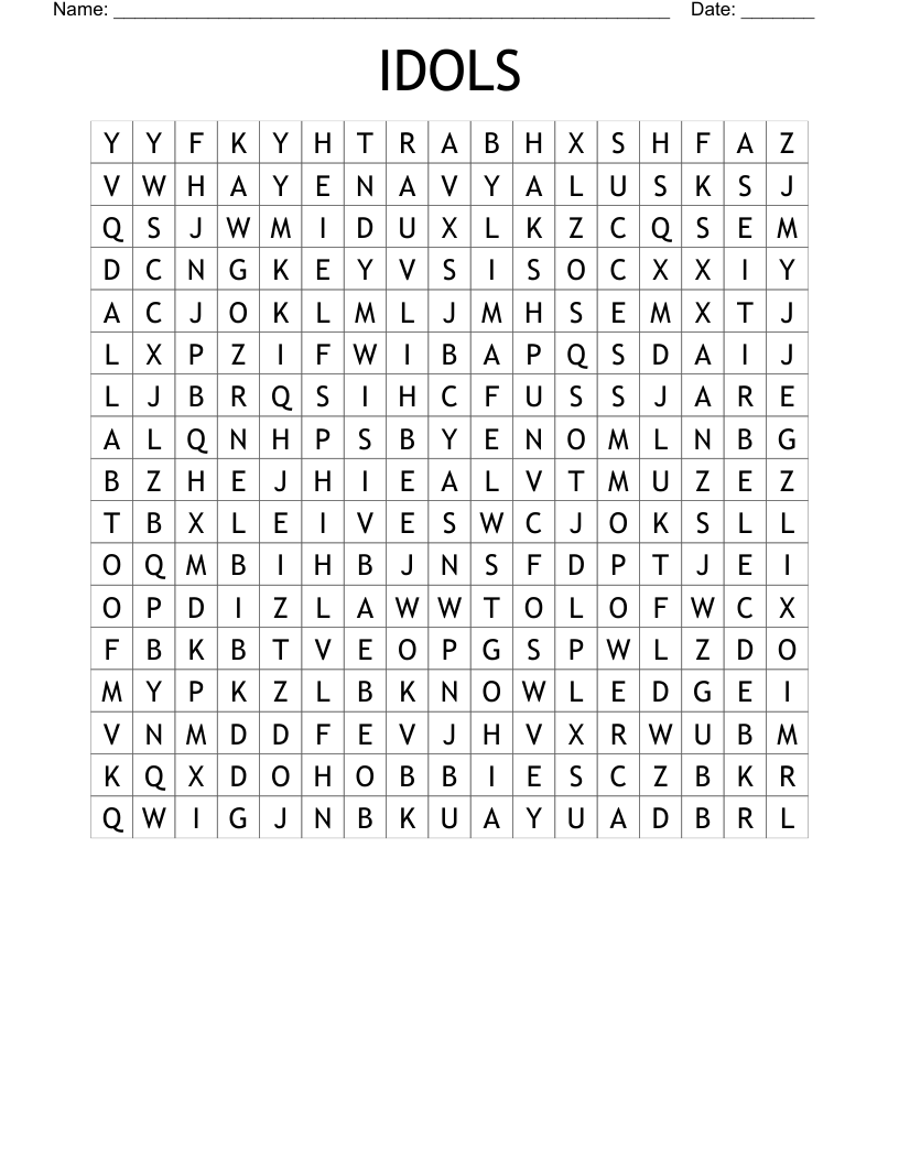 IDOLS Word Search