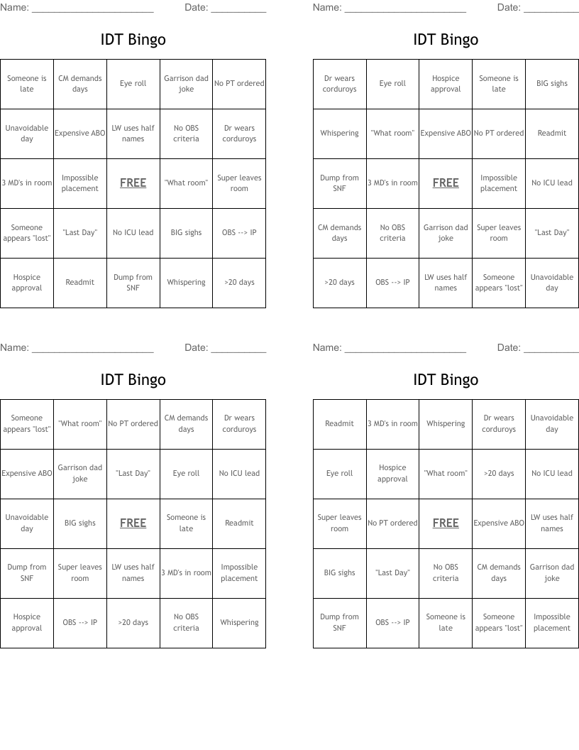 IDT Bingo