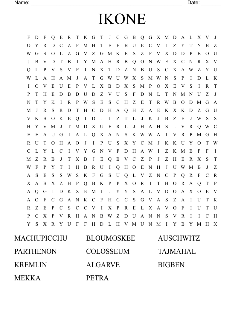 IKONE Word Search