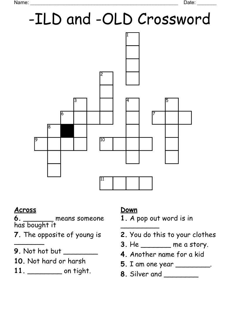 -ILD and -OLD Crossword