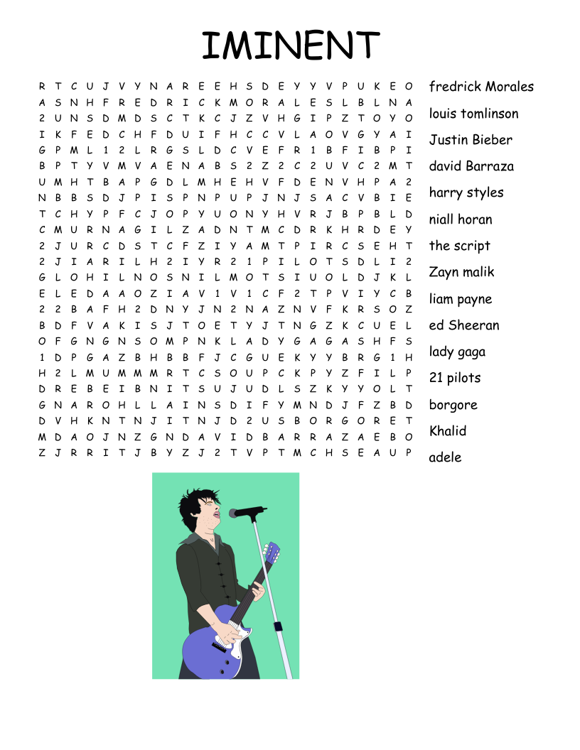 IMINENT  Word Search