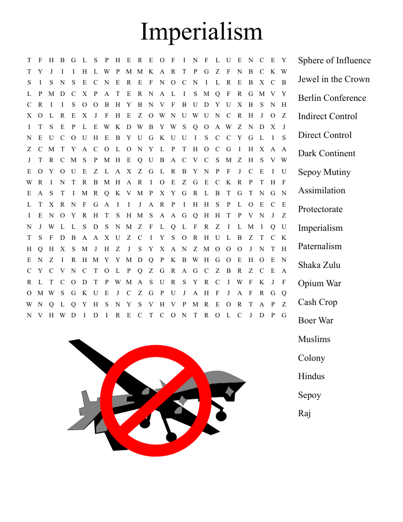 Imperialism Word Search