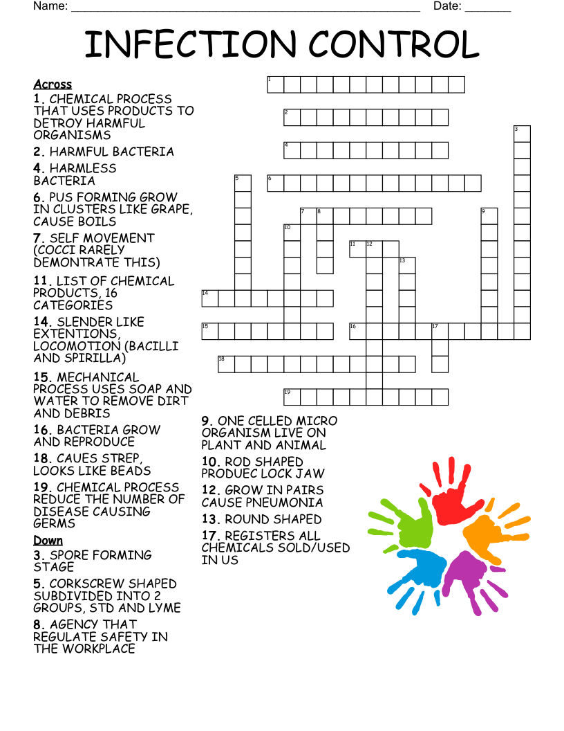 INFECTION CONTROL Crossword