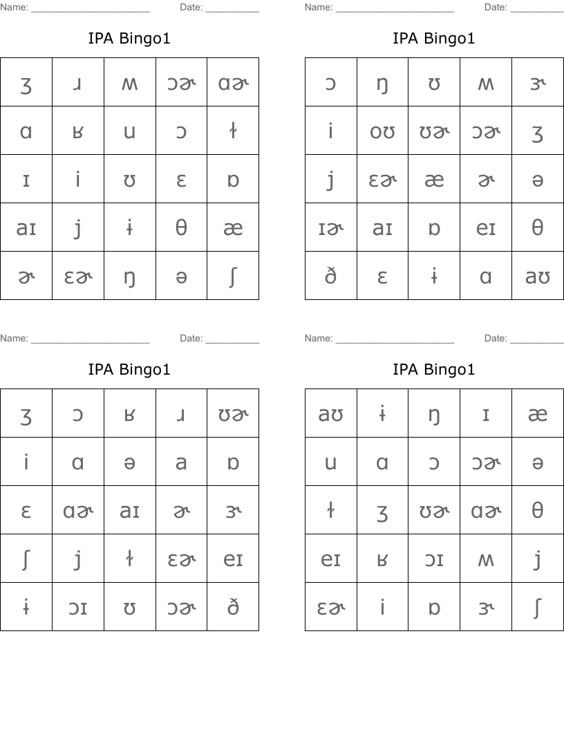 IPA Bingo1