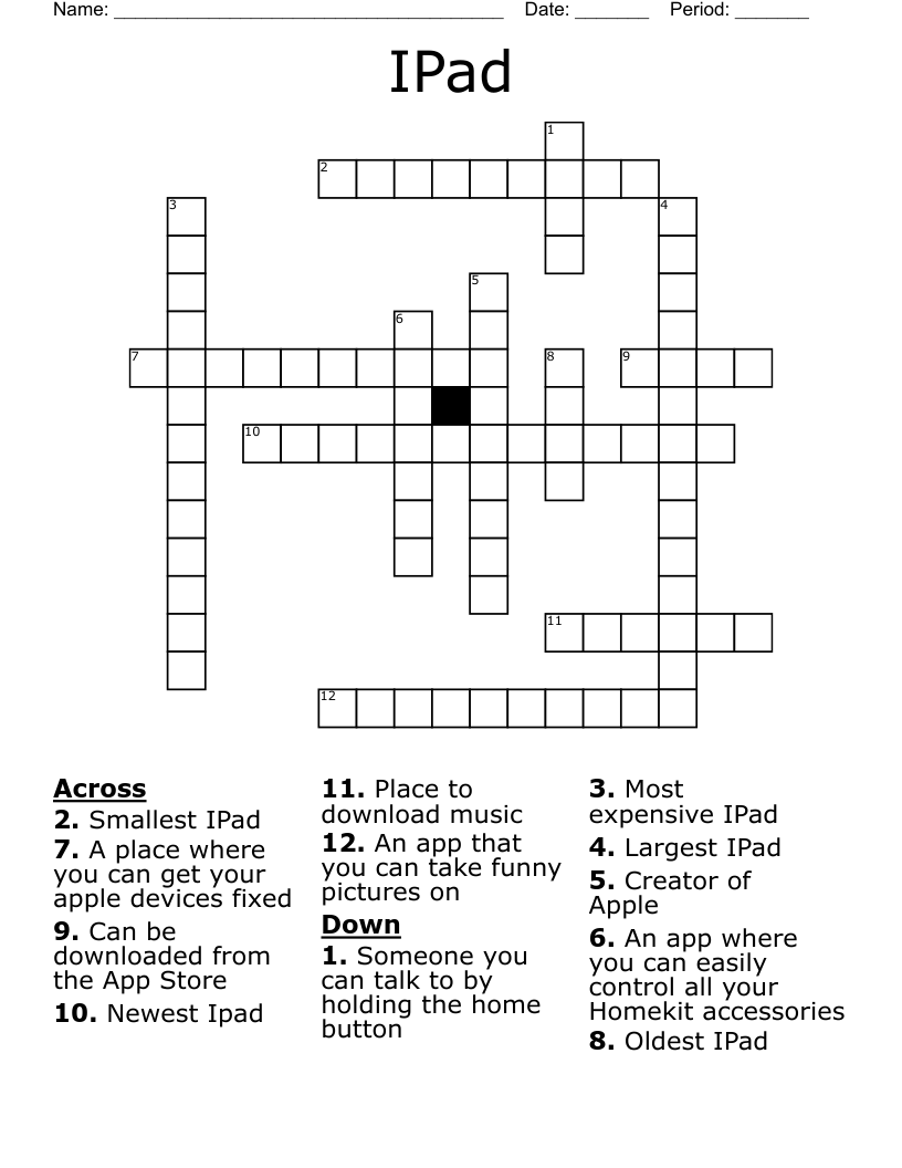 IPad Crossword