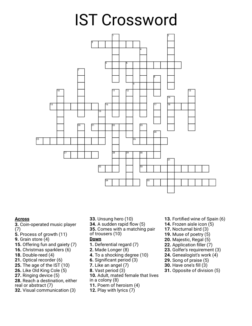 IST Crossword
