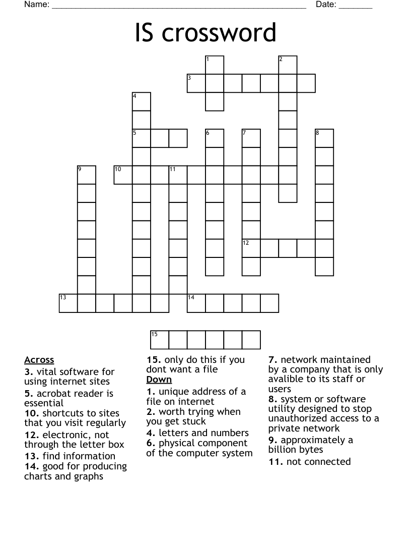 IS crossword