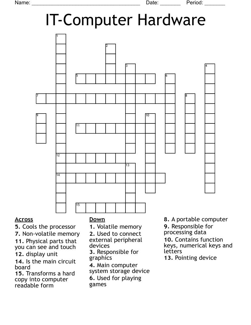 IT-Computer  Hardware Crossword