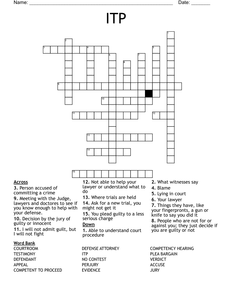 ITP Crossword