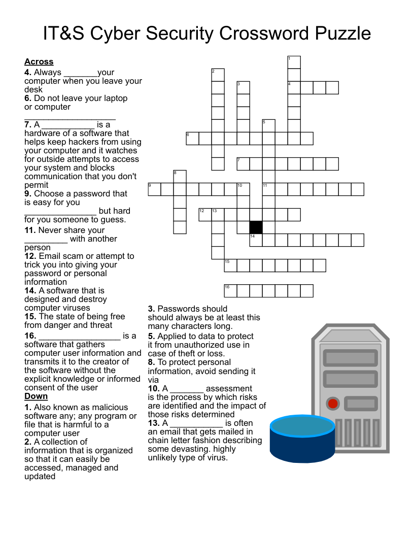 IT&S Cyber Security Crossword Puzzle