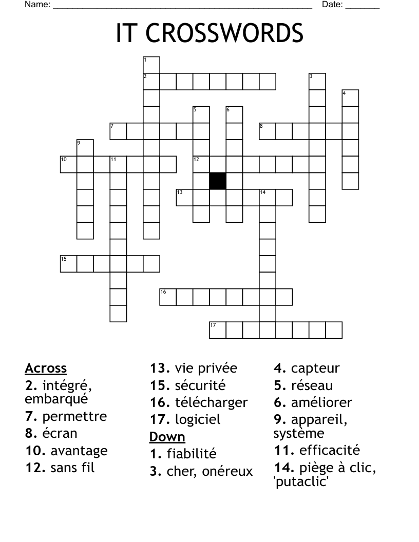 IT CROSSWORDS