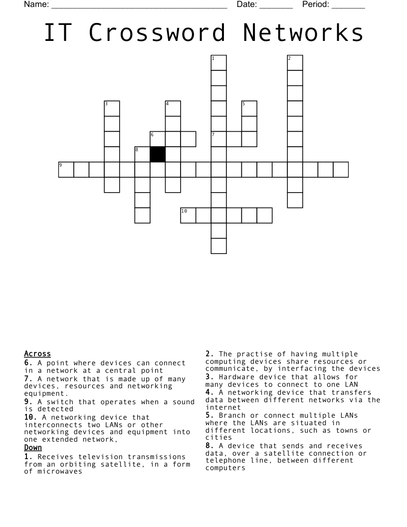IT Crossword Networks