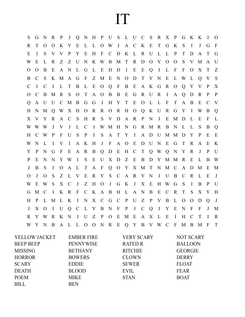 IT  Word Search