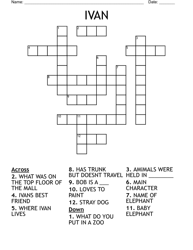 IVAN Crossword