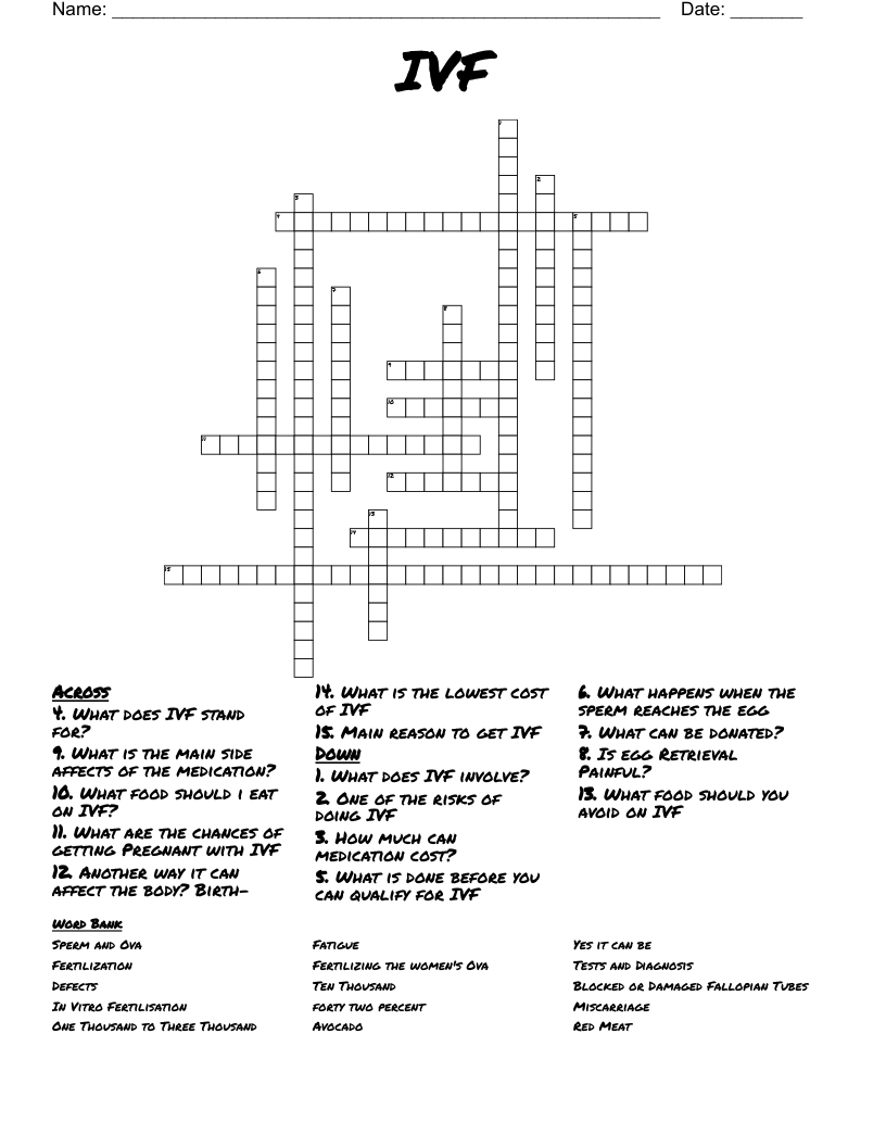 IVF Crossword