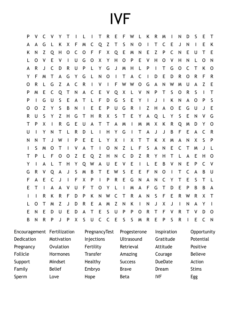 IVF Word Search