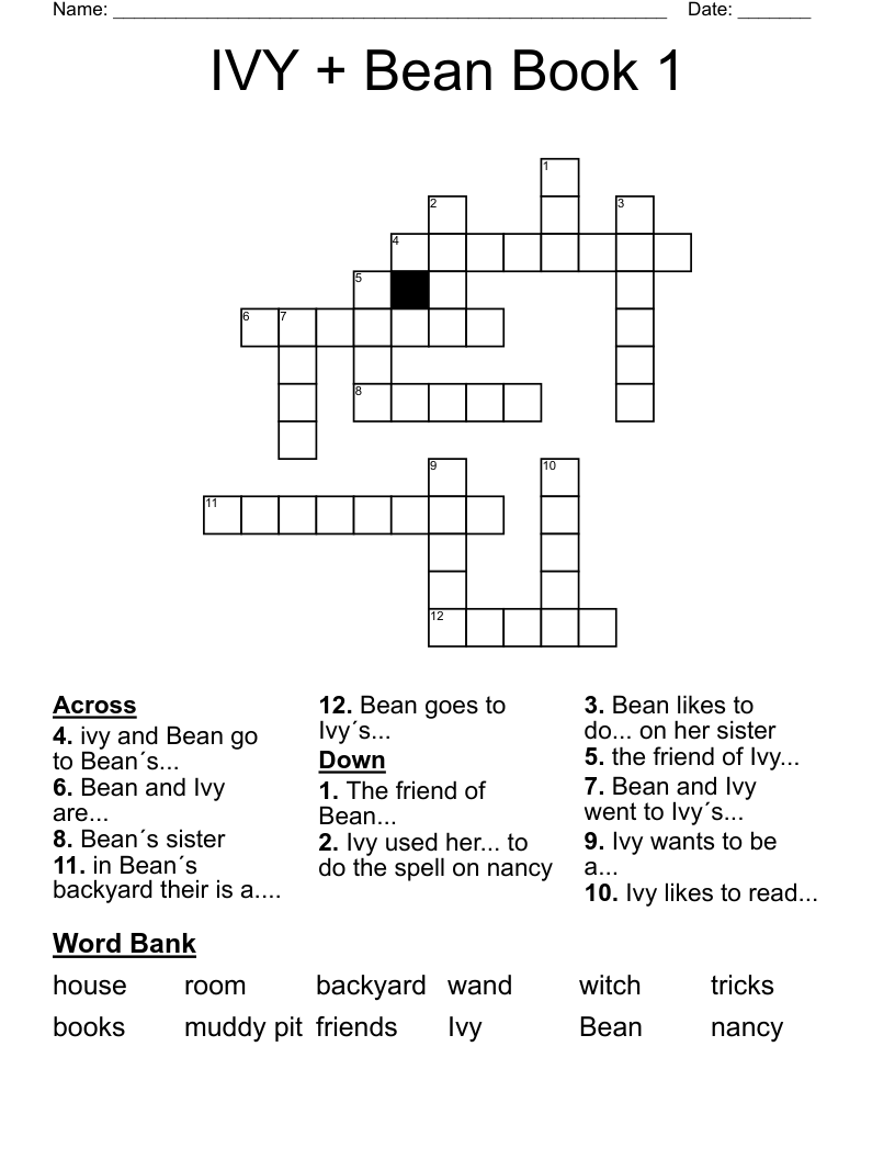 IVY + Bean Book 1 Crossword